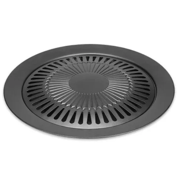 SMOKELESS STOVETOP NON-STICK BBQ GRILL PAN (ROUND SHAPE)